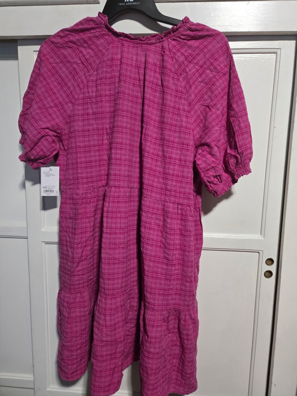 NWT Sonoma Fuchsia Tiered Peasant Dress Size XXL - Picture 6 of 6